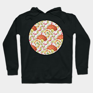 Paisley Print with Vintage Floral Motifs Hoodie